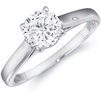 Ava Solitaire Diamond Engagement Ring by Eternity