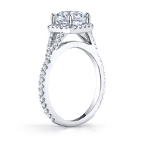 Inez Diamond Halo Ring With...