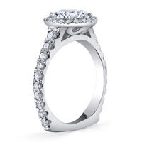 Anna Diamond Halo Ring With...