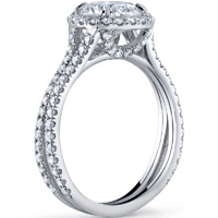 Halo Ring With Split Shank ...