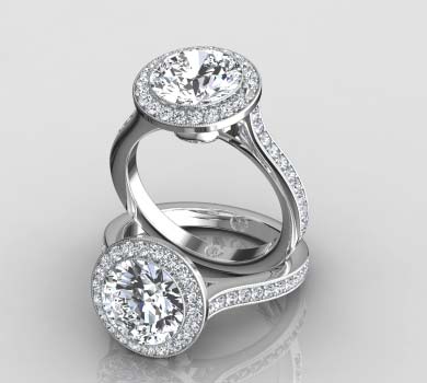 Wide Channel Set Engagement Ring | Style 2800