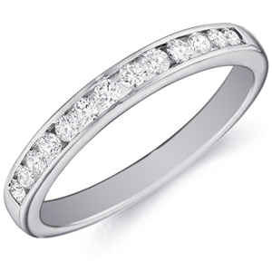 18k White Gold Isabelle Channel-Set Diamond Band by Eternity