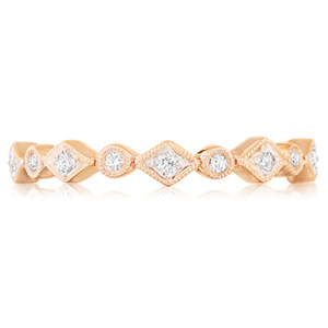 18k White Gold Tatiana Bezel-Set Diamond Band In Decorative Settings by Eternity