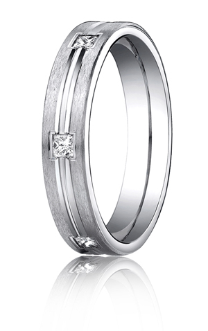14k White Gold Princess Cut Diamonds