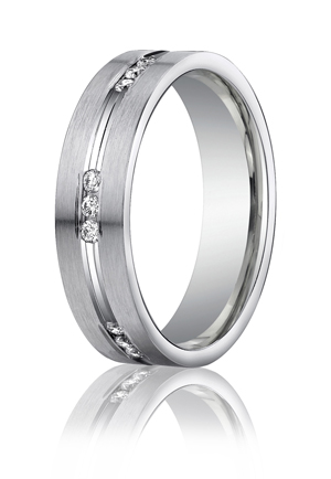 14k White Gold Mens Wedding Rings