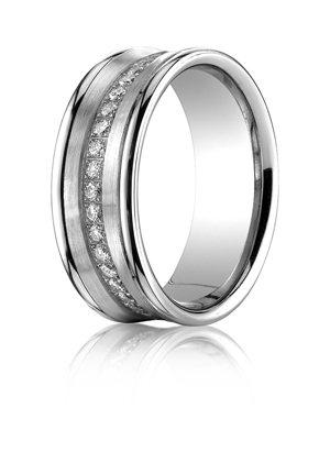 14k White Gold Mens Wedding Rings