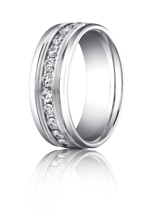 14k White Gold Channel Set