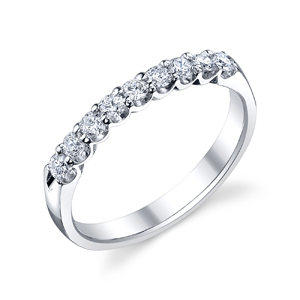 18k White Gold Wedding Band t.w. approx .50ct