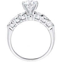 Desiree round-cut diamond with six-diamond band by Eternity (.54 ctw.)