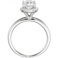 Charlotte Diamond Solitaire with Halo Setting (.17 ctw.)