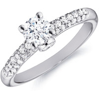 Talia Diamond Solitaire with Pave Band and Bezel-Set Accent by Eternity