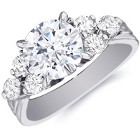 Vivienne Side Stone Diamond Engagement Ring (.61 ctw)