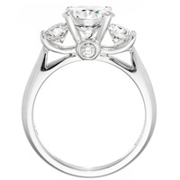 Raquel Triple-Diamond Ring with Angled Band by Eternity