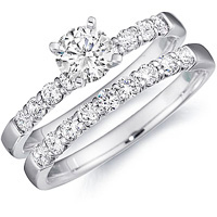 Mirabelle Diamond Prong Set Engagement Ring and Band Set (1.00 ctw.)