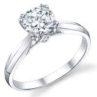 Double Prong Solitaire Ring