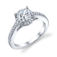 Virginia Diamond Halo Ring (.22 ctw.)