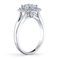 Katerina Diamond Halo Ring With Split Shank (.42 ctw.)
